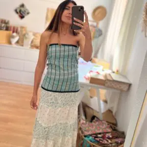 Vestido India turquesa