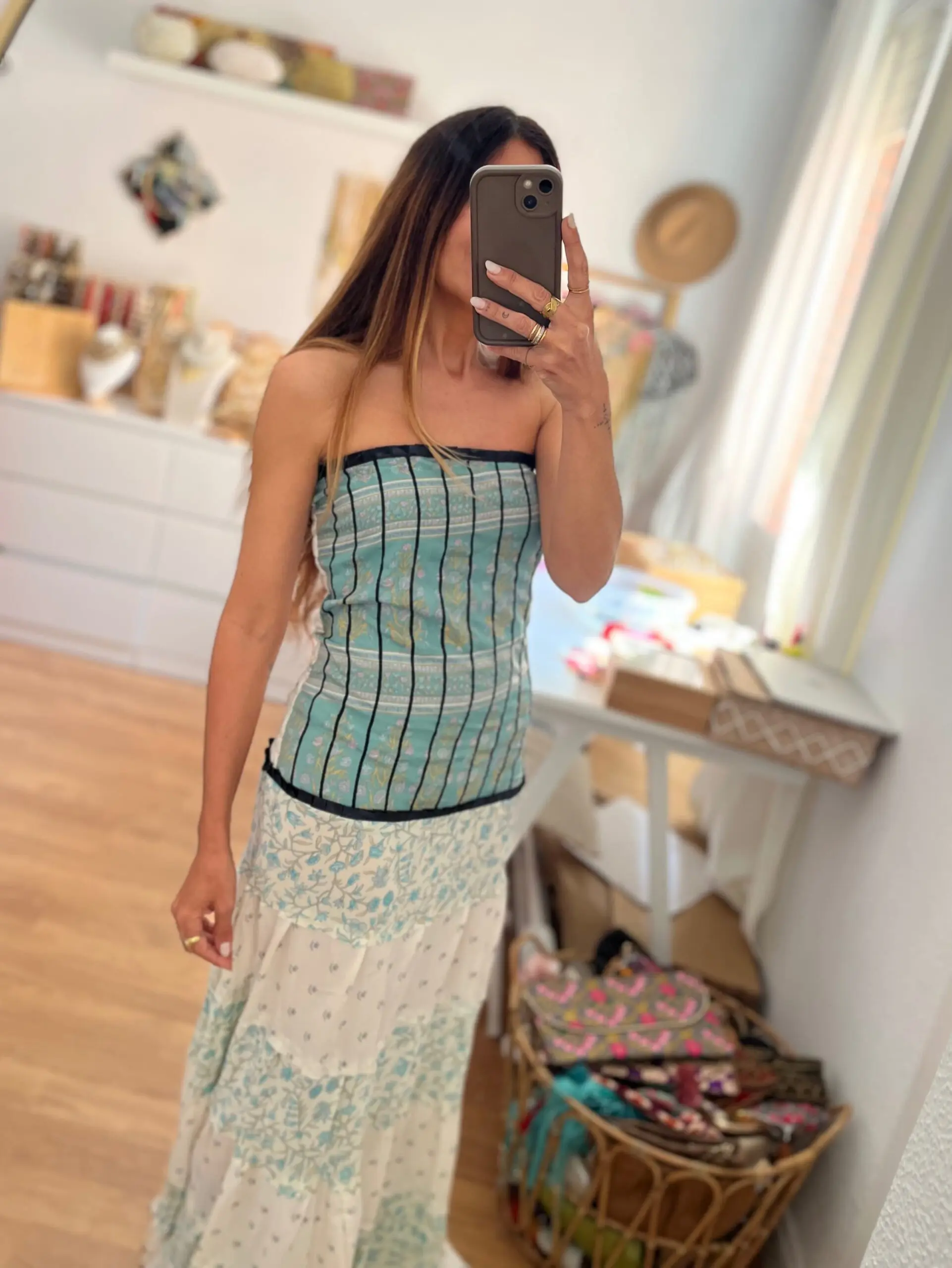 Vestido India turquesa - Imagen 4