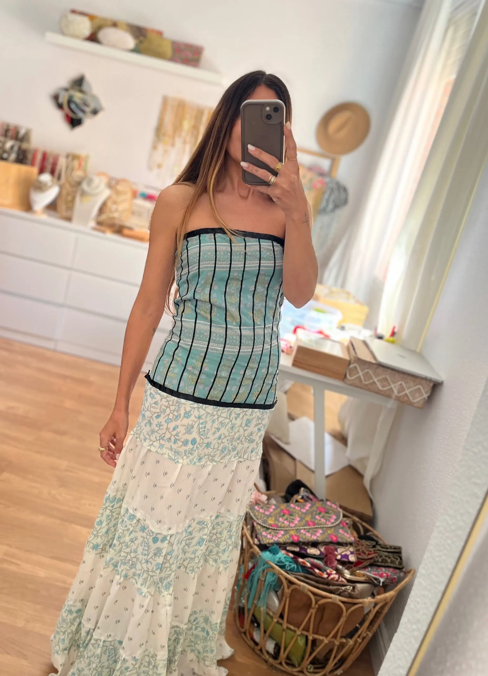 Vestido India turquesa - Imagen 2