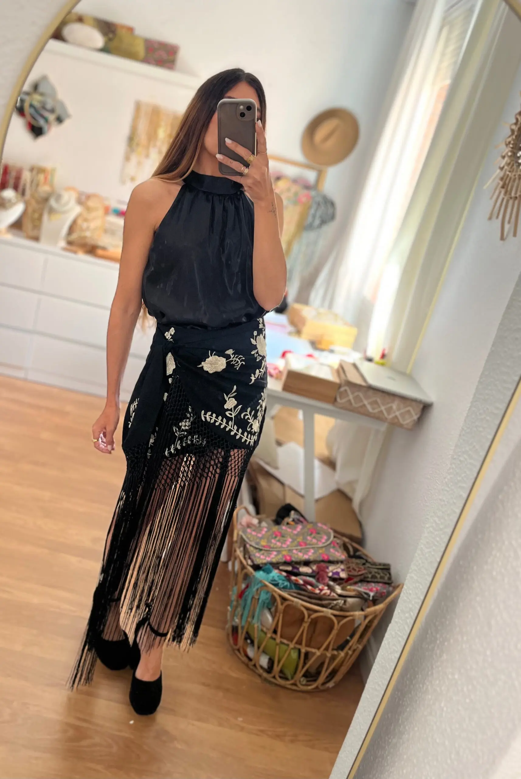 Falda abril bordada - Imagen 2