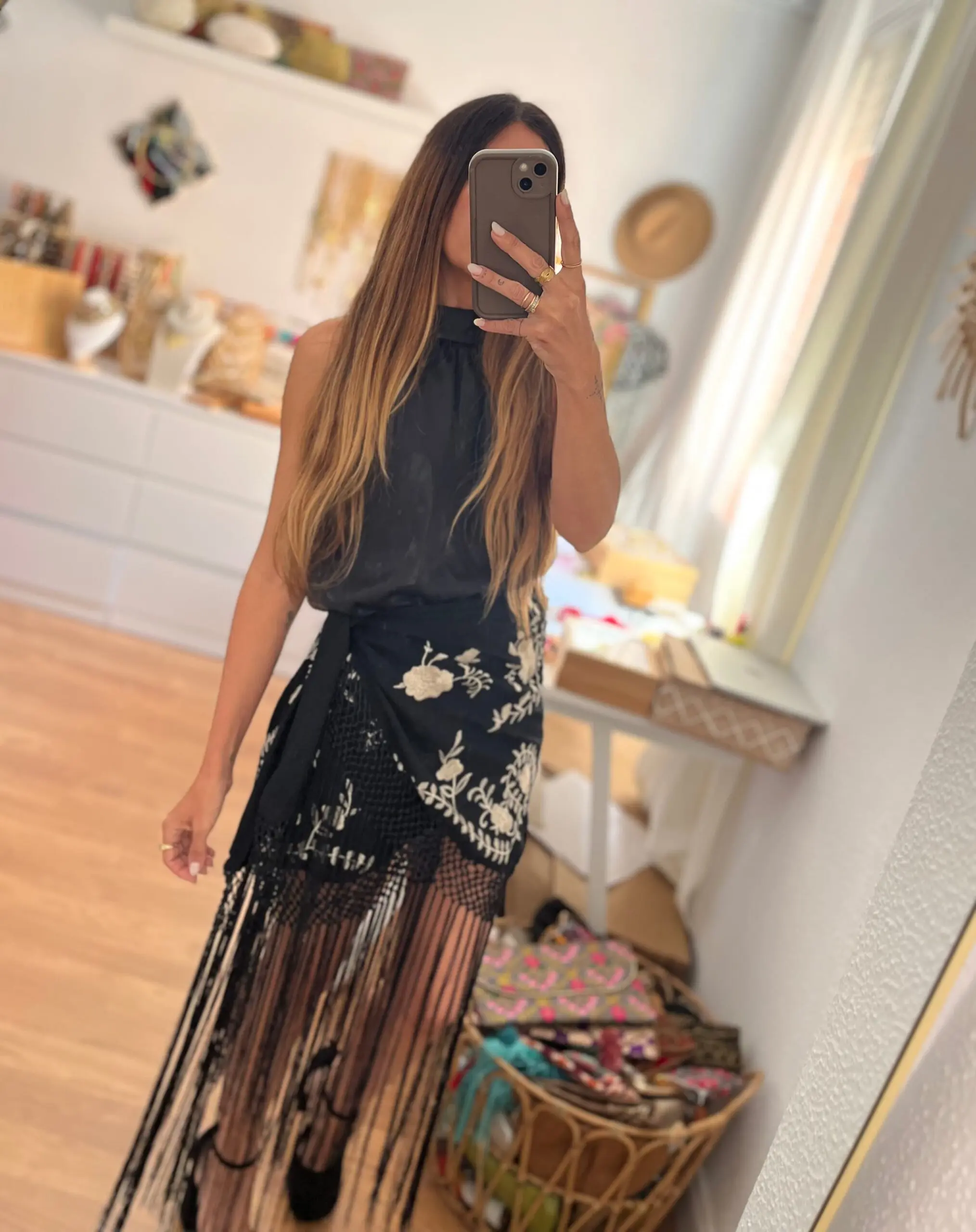 Falda abril bordada - Imagen 4