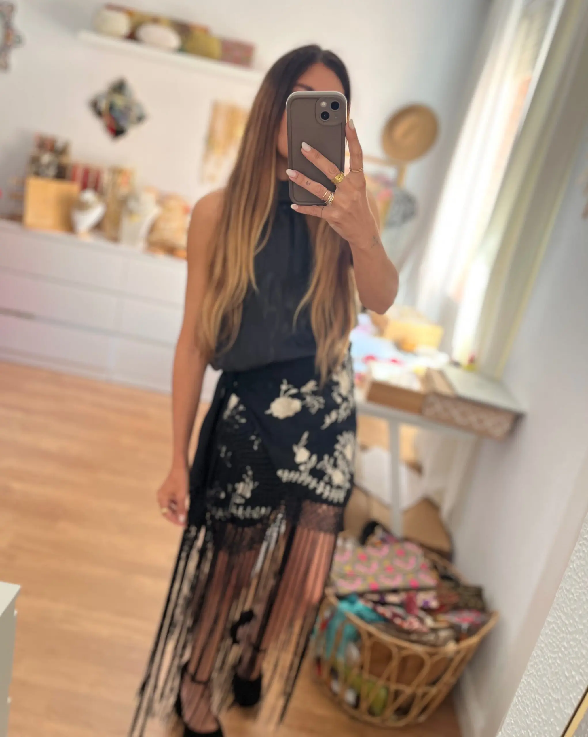 Falda abril bordada - Imagen 5