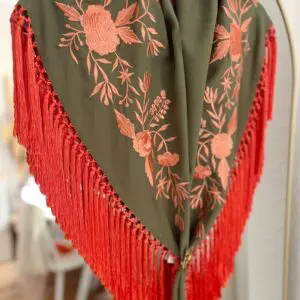 Mantocillo Alba verde y coral