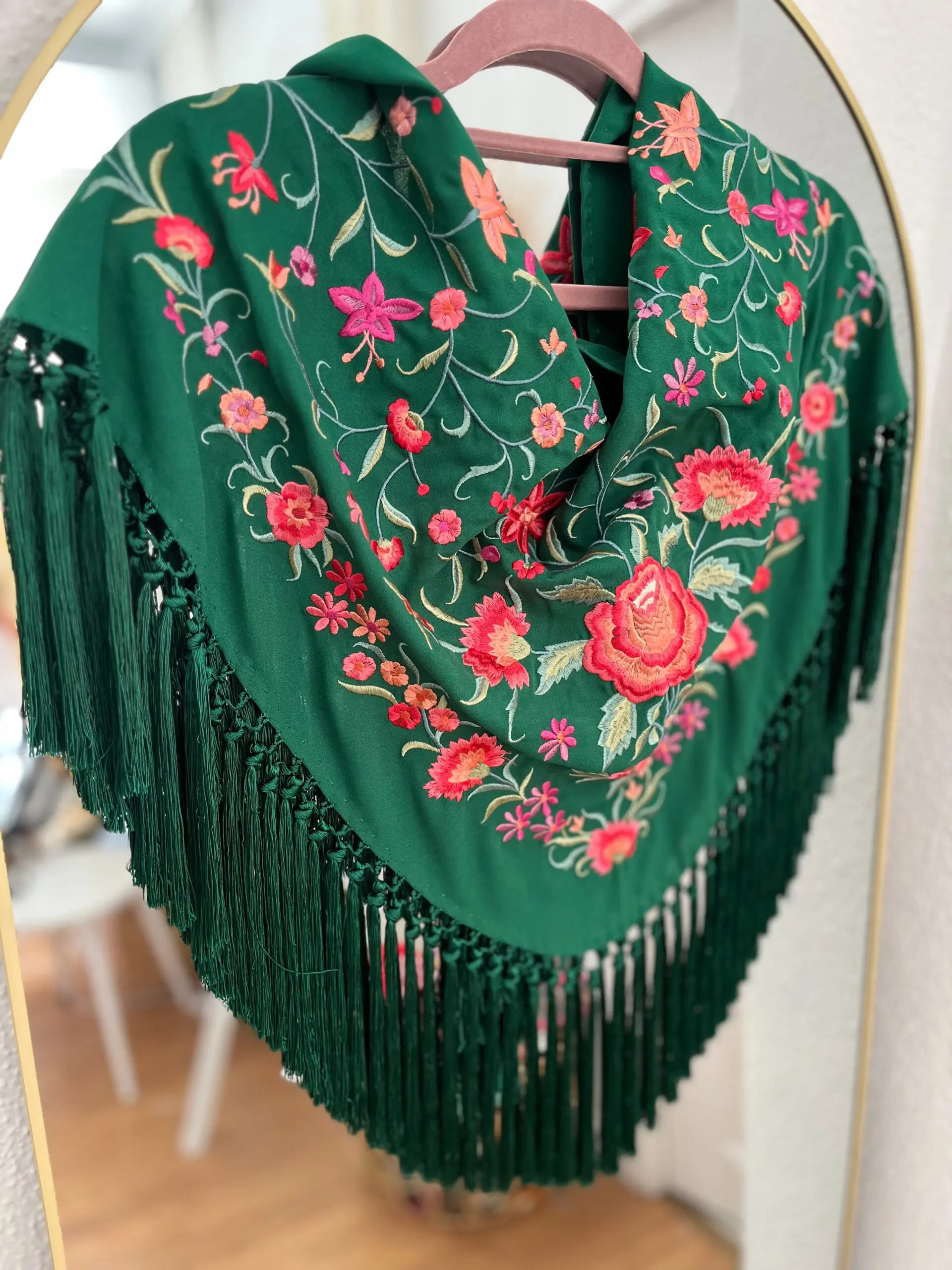 Mantoncillo vera verde y coral - Imagen 2