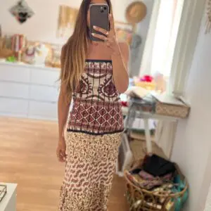 Vestido India crema