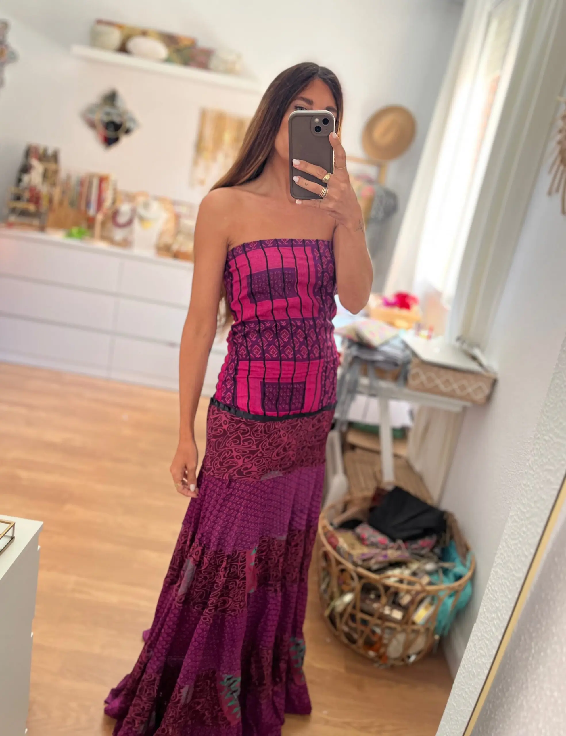 Vestido India fresa