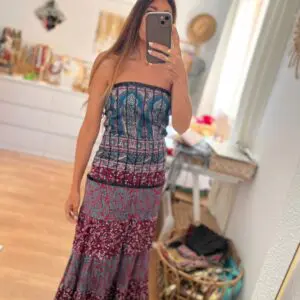 Vestido India turquesa