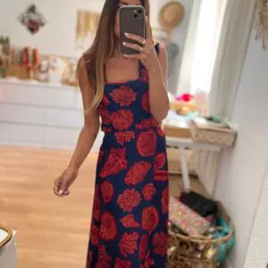 Vestido Monet marino