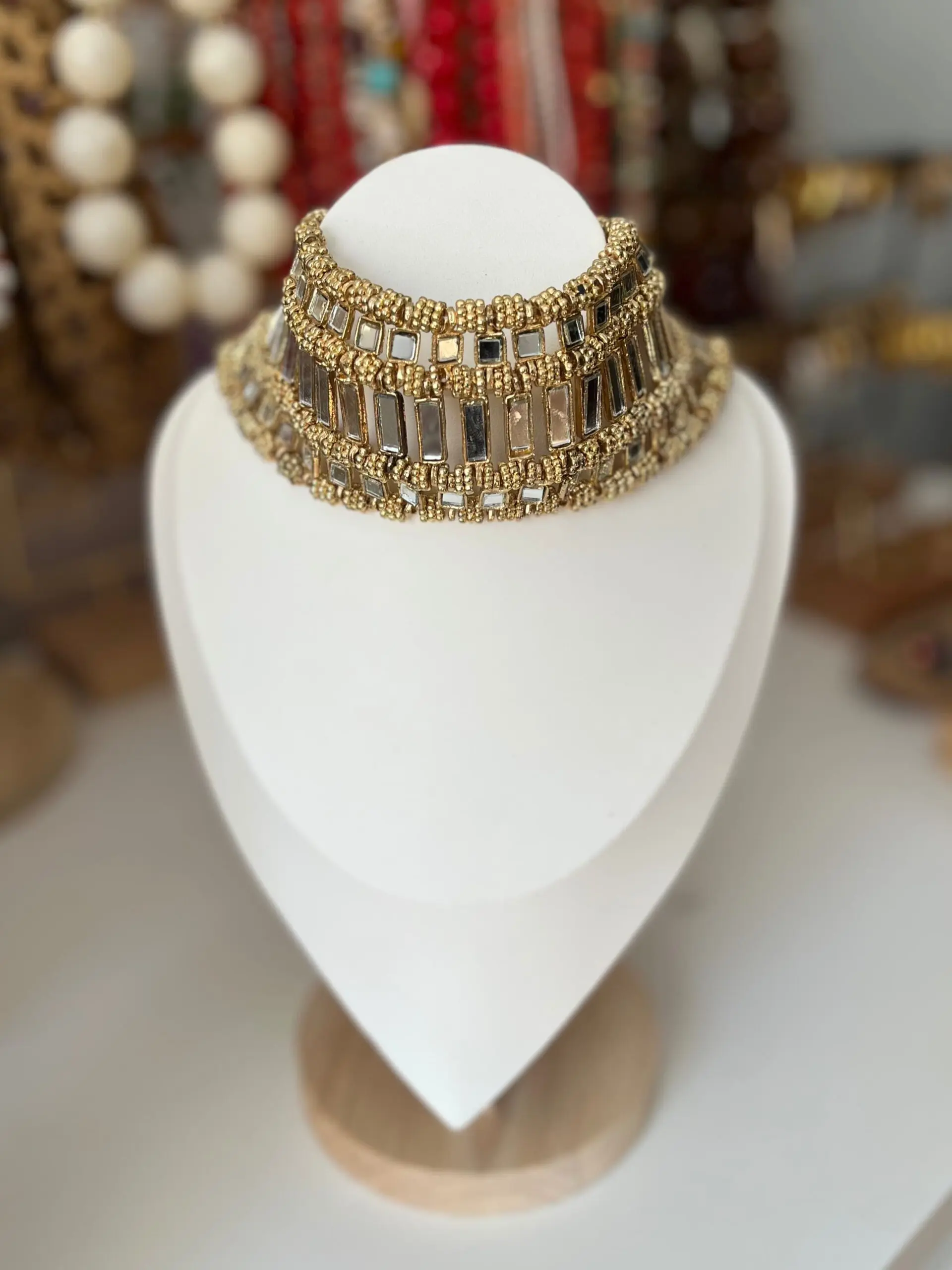 Choker ágata espejos