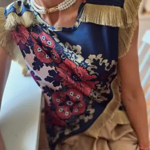Top greta azul