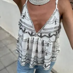 Top cíngara blanco
