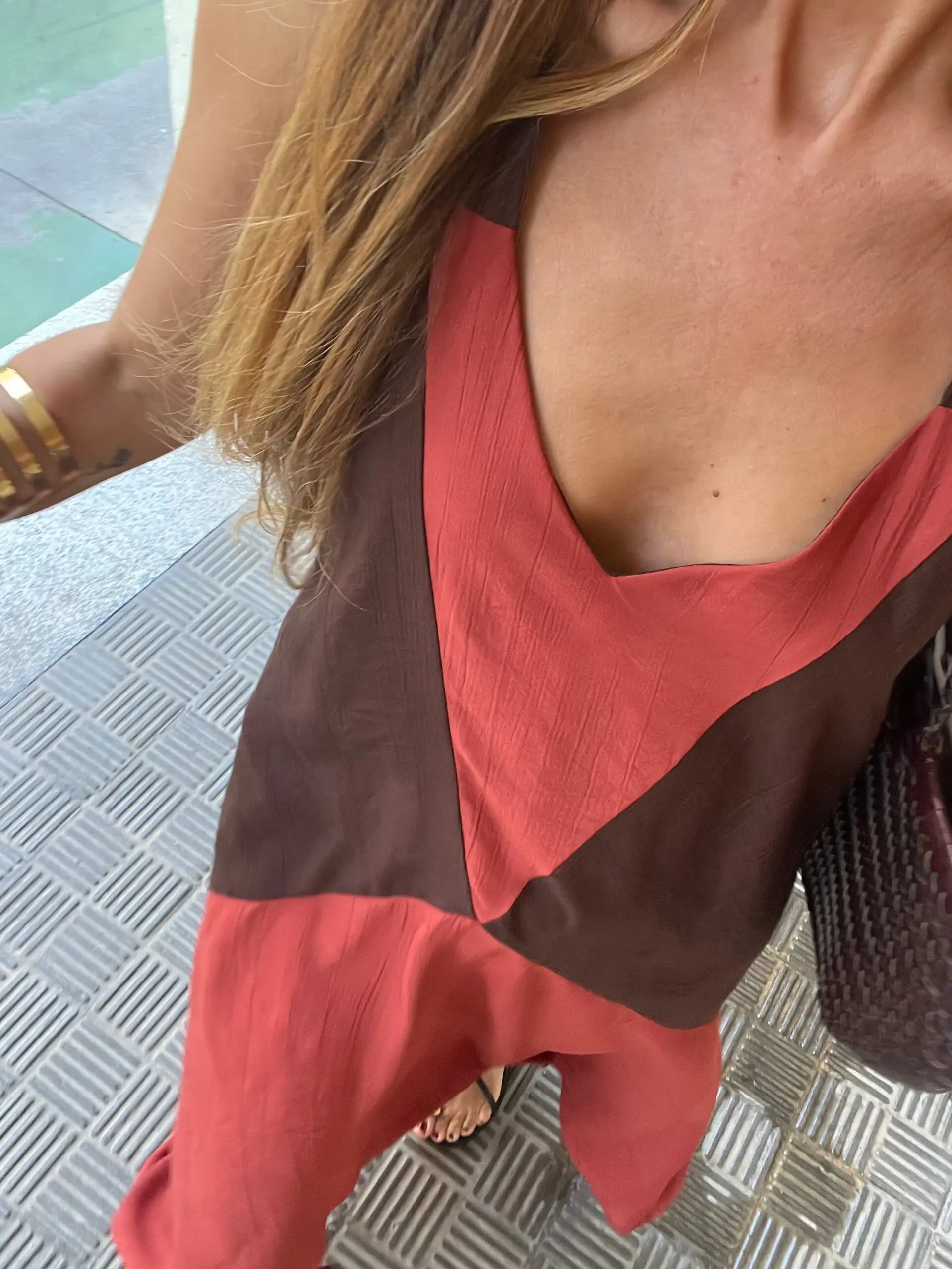 Vestido azores teja