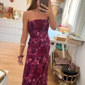 Vestido Trinidad buganvilla