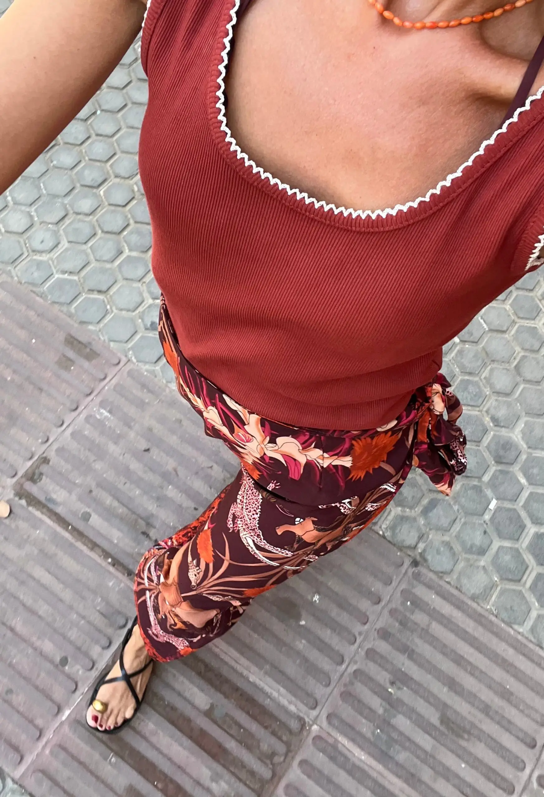 Falda pareo print