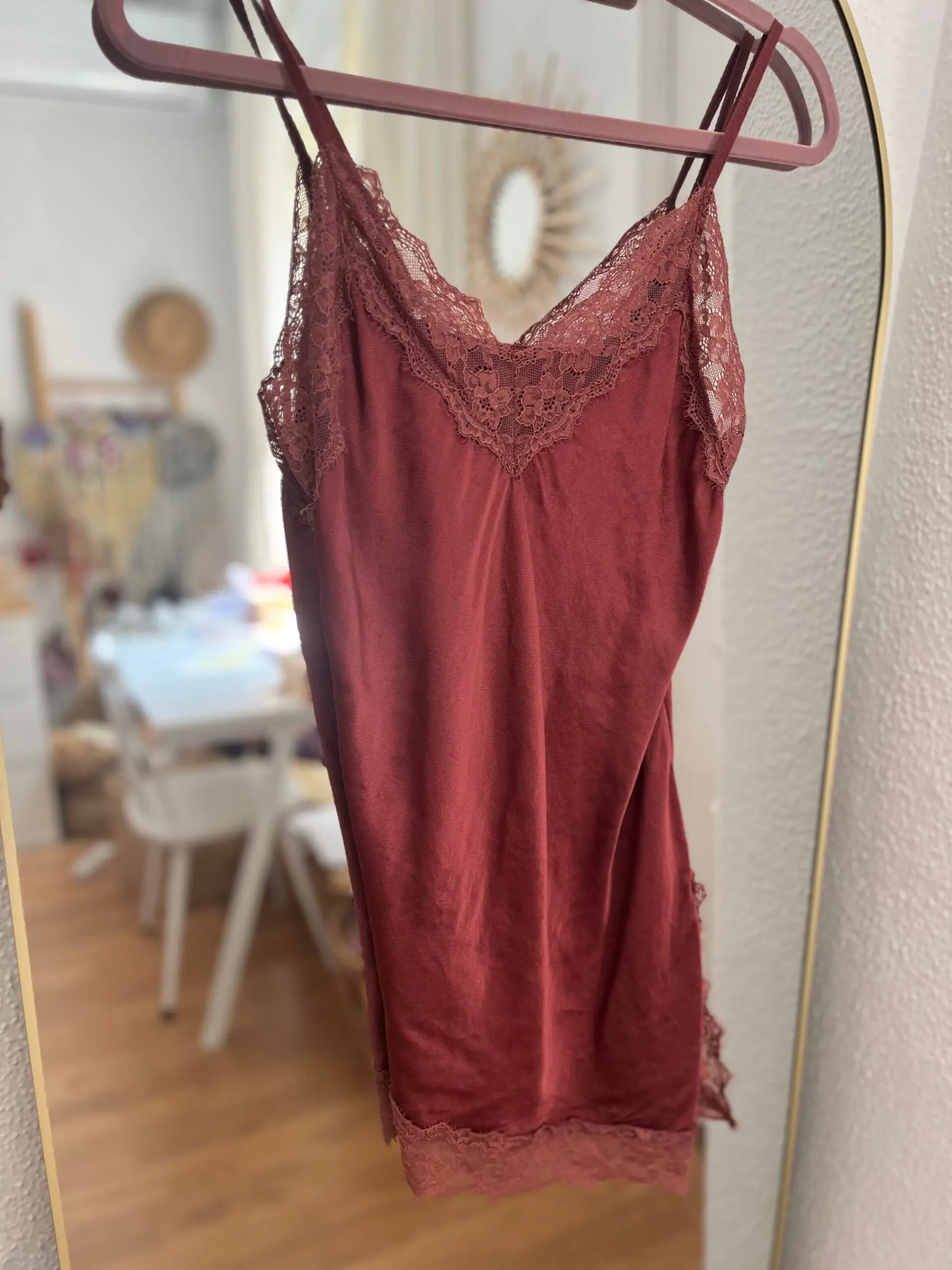 Top lencero rosa empolvado