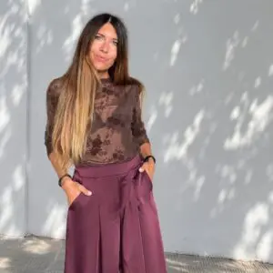 Pantalón jogger berenjena