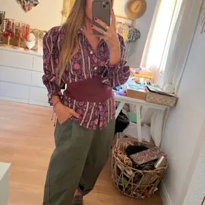 Pantalón balloon kaki